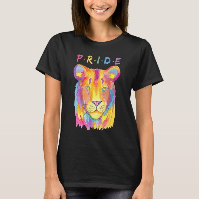 Gay Pride Clothing Lgbt Rainbow Pride Lion Men Wom T-Shirt (Front)