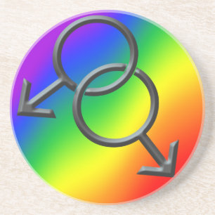 Gay Pride Coaster Men's Gay Pride Rainbow Coasters