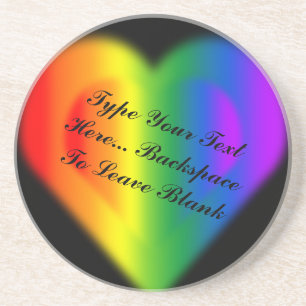 Gay Pride Coasters Rainbow Love Drink Coasters
