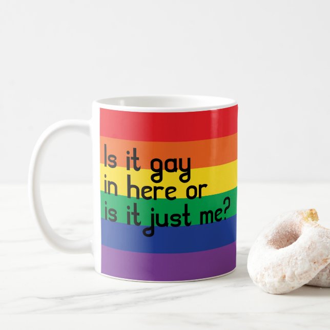 Gay Pride Coffee Mug (With Donut)
