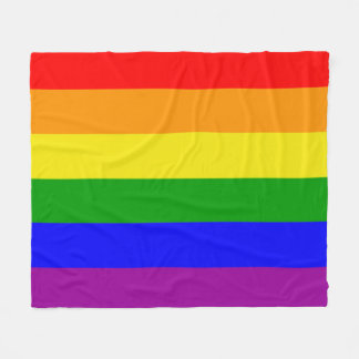 Gay Pride Colours Rainbow Flag Fleece Blanket