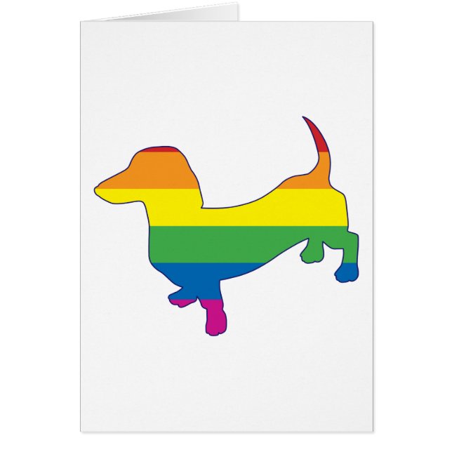 Gay Pride Dachshund/Wiener (Front)