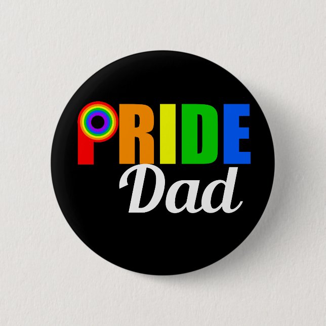 Gay Pride Dad LGBTQ Father's Day 6 Cm Round Badge (Front)