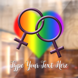 Gay Pride Decal Personalised Rainbow Window Cling