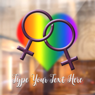 Gay Pride Decal Personalised Rainbow Window Cling