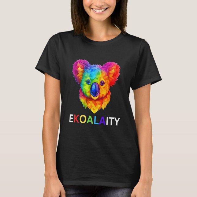 Gay Pride EKOALAITY Koala 2023 Pride Flag T-Shirt (Front)