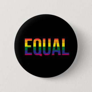 Gay Pride Equal 6 Cm Round Badge