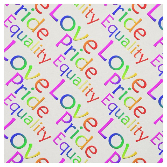 Gay Pride Fabric Rainbow Love Fabric Pride Fabric (Swatch)