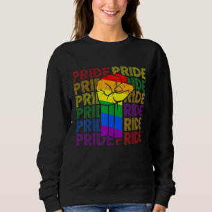 Gay Pride Fist Bump Lgbt - Lgbtq Lesbian Lgbt Mont Sweatshirt