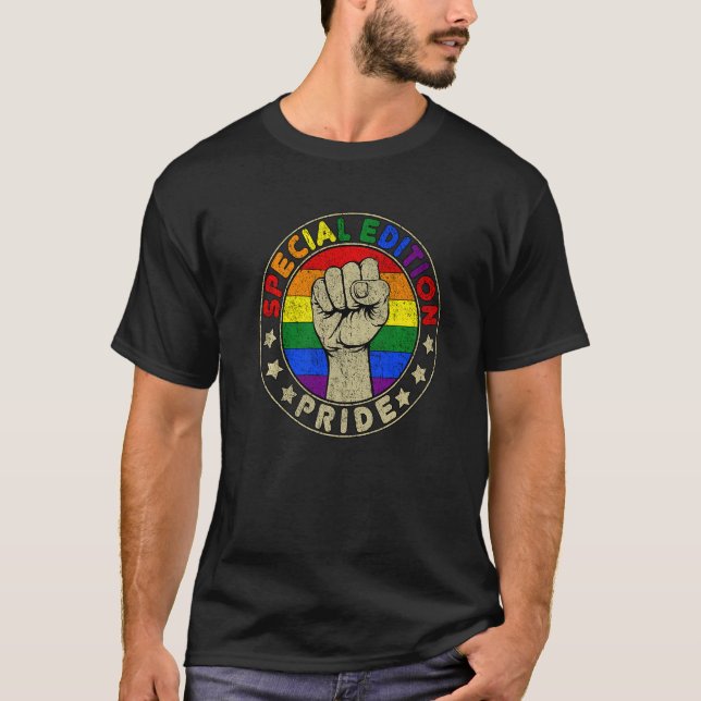Gay Pride Fist Lgbt Boys Men Special Edition T-Shirt (Front)