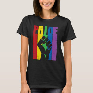 Gay Pride Fist Lgbt Rainbow Lgbtq Lesbian Pride Mo T-Shirt