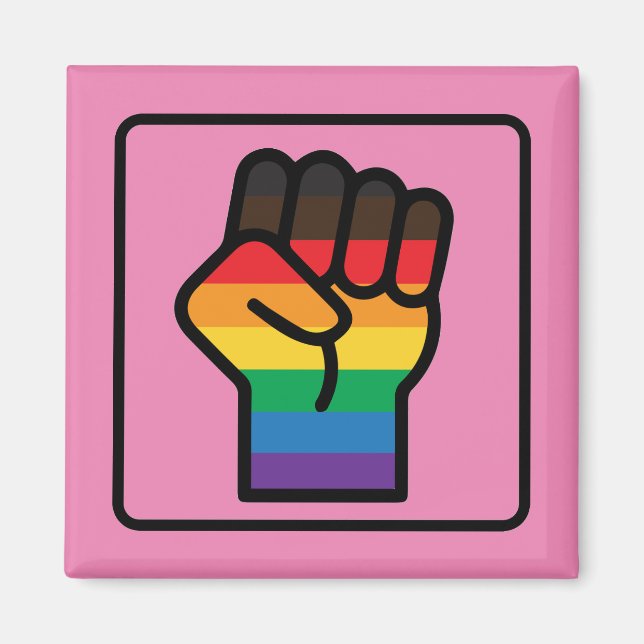 Gay Pride Fist Magnet (Front)