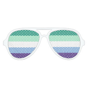 Gay Pride Flag Aviator Sunglasses