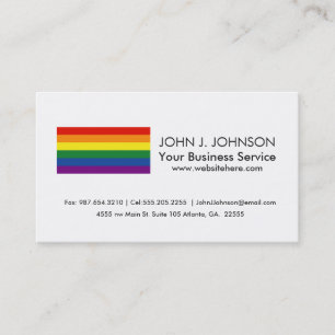 Gay pride Flag Business Card