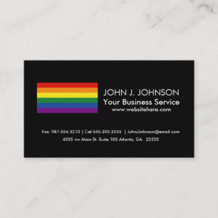 Gay pride Flag Business Card