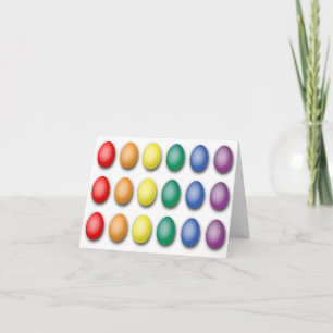 Gay Pride Flag Eggs Card