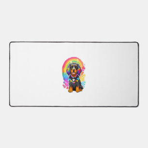 Gay Pride Flag Gordon Setter Dog Lover Rainbow Pri Desk Mat