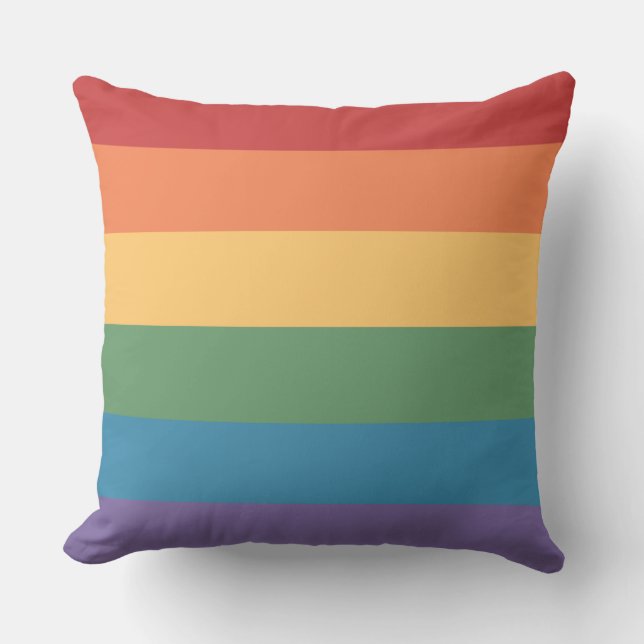 Gay Pride Flag Heathered Cushion (Front)
