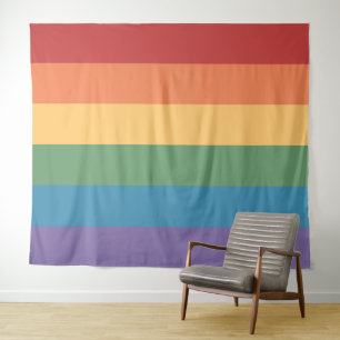 Gay Pride Flag Heathered Extra Large LGBT Tapestry