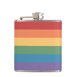 Gay Pride Flag Heathered Hip Flask