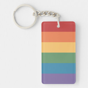 Gay Pride Flag Heathered Key Ring