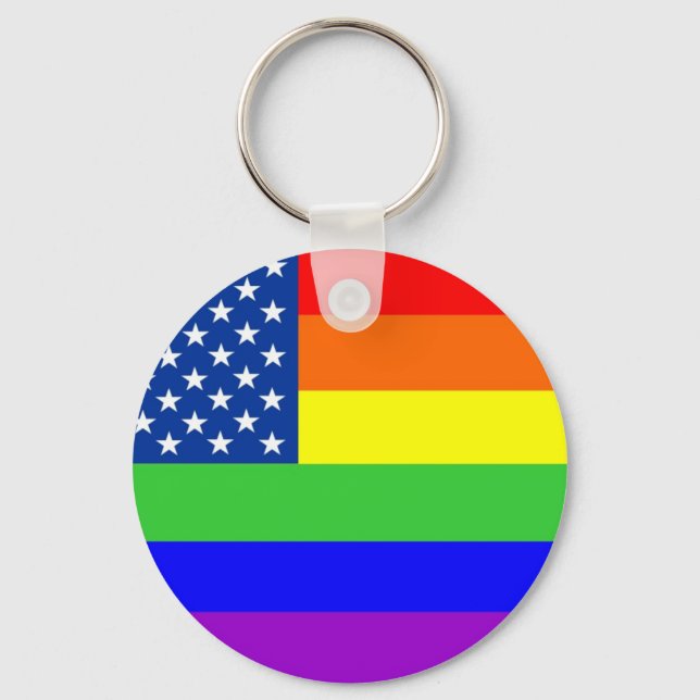 Gay Pride Flag Key Chain II (Front)