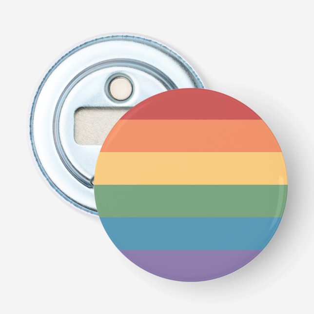Gay Pride Flag LGBT Bottle Opener (Front)