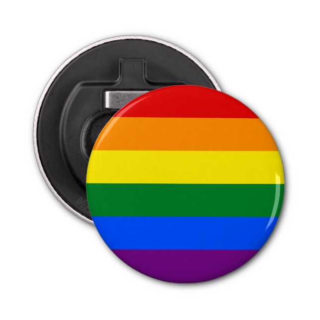 Gay Pride Flag LGBT Bottle Opener (Front)
