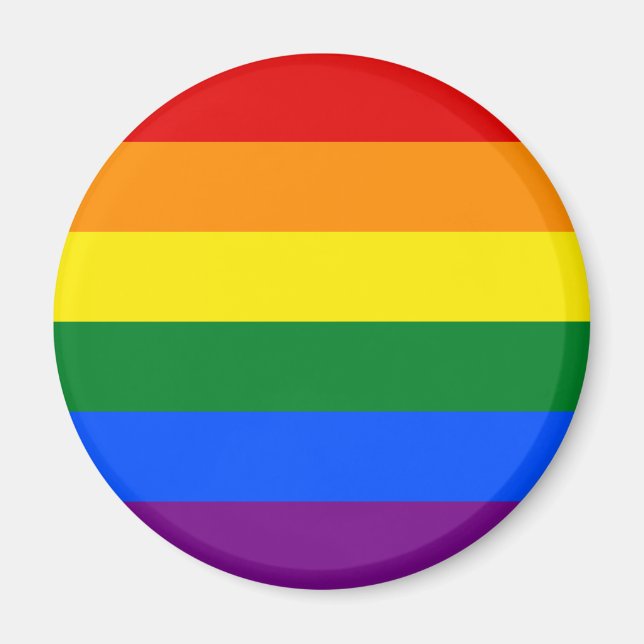 Gay Pride Flag LGBT Magnet (Front)