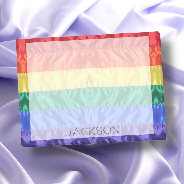 Gay Pride Flag LGBT Queer Rainbow Flag Custom Name Post-it Notes (Creator Uploaded)
