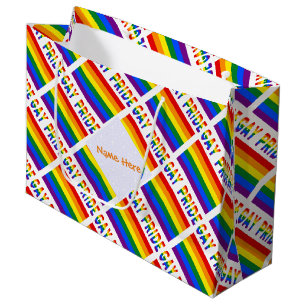 Gay Pride Flag LGBTQ Tiled Large Gift Bag