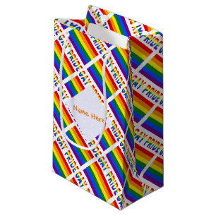 Gay Pride Flag LGBTQ Tiled Small Gift Bag