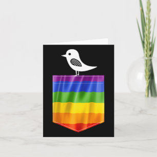 Gay Pride Flag Little Bird Lgbt Resist Pride Card