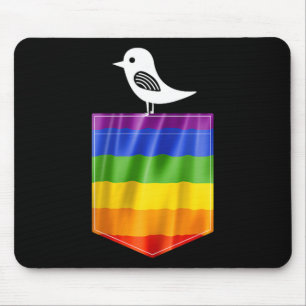 Gay Pride Flag Little Bird Lgbt Resist Pride Mouse Pad