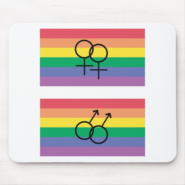 Gay pride flag mouse pad (Front)