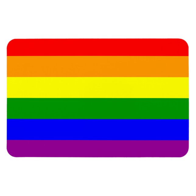 Gay Pride Flag / Rainbow Flag Magnet (Horizontal)