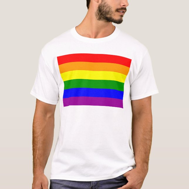 Gay Pride Flag / Rainbow Flag T-Shirt (Front)