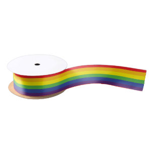Gay Pride Flag Ribbon Satin Ribbon