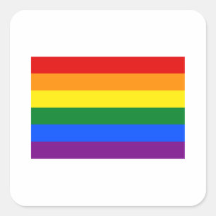 Gay Pride Flag Square Sticker