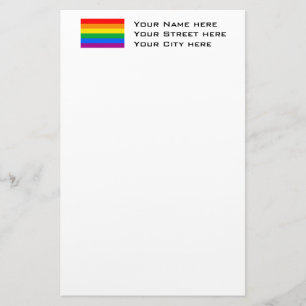 Gay Pride Flag Stationery