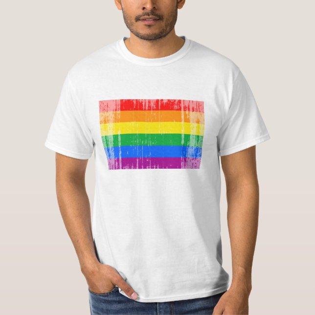 Gay Pride Flag T-Shirt (Front)