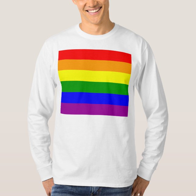 Gay Pride Flag T-Shirt (Front)