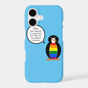 Gay Pride Flag Wildlife Penguin Personalised Gift