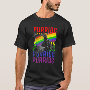 Gay Pride For Women Men Lgb Daddy Cat Cat Purride T-Shirt