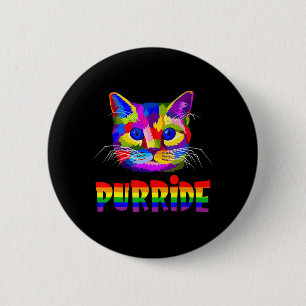 Gay Pride  for Women Men LGBT Daddy Cat Gift Purri 6 Cm Round Badge