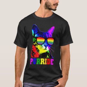 Gay Pride For Women Men Lgbt Daddy Cat Purride T-Shirt