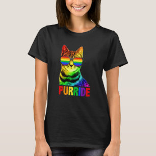 Gay Pride For Women Men Lgbt Daddy Cat Purride T-Shirt