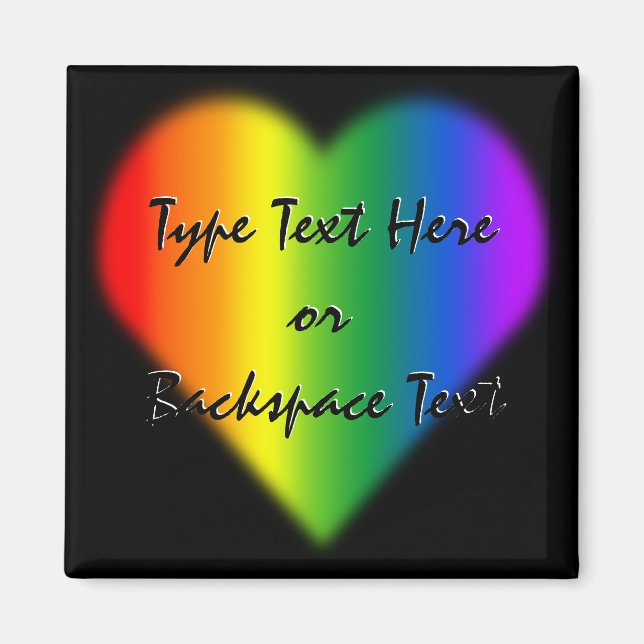 Gay Pride Fridge Magnet Custom Rainbow Love Magnet (Front)