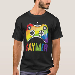 Gay Pride Funny LGBT Rainbow Controller Gamer Gift T-Shirt