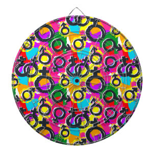 Gay Pride Gender Neon Pattern Dartboard
